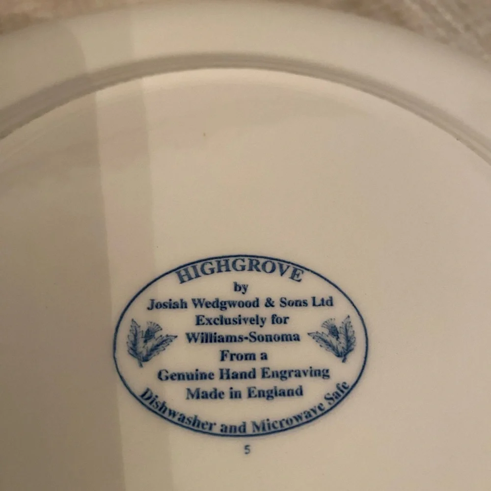 Highgrove Blue Trim Wedgwood for Williams Sonoma, Salad Plate